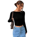 independent station women's fashion sexy style t-shirt spring and summer new backless sense of design shorttops