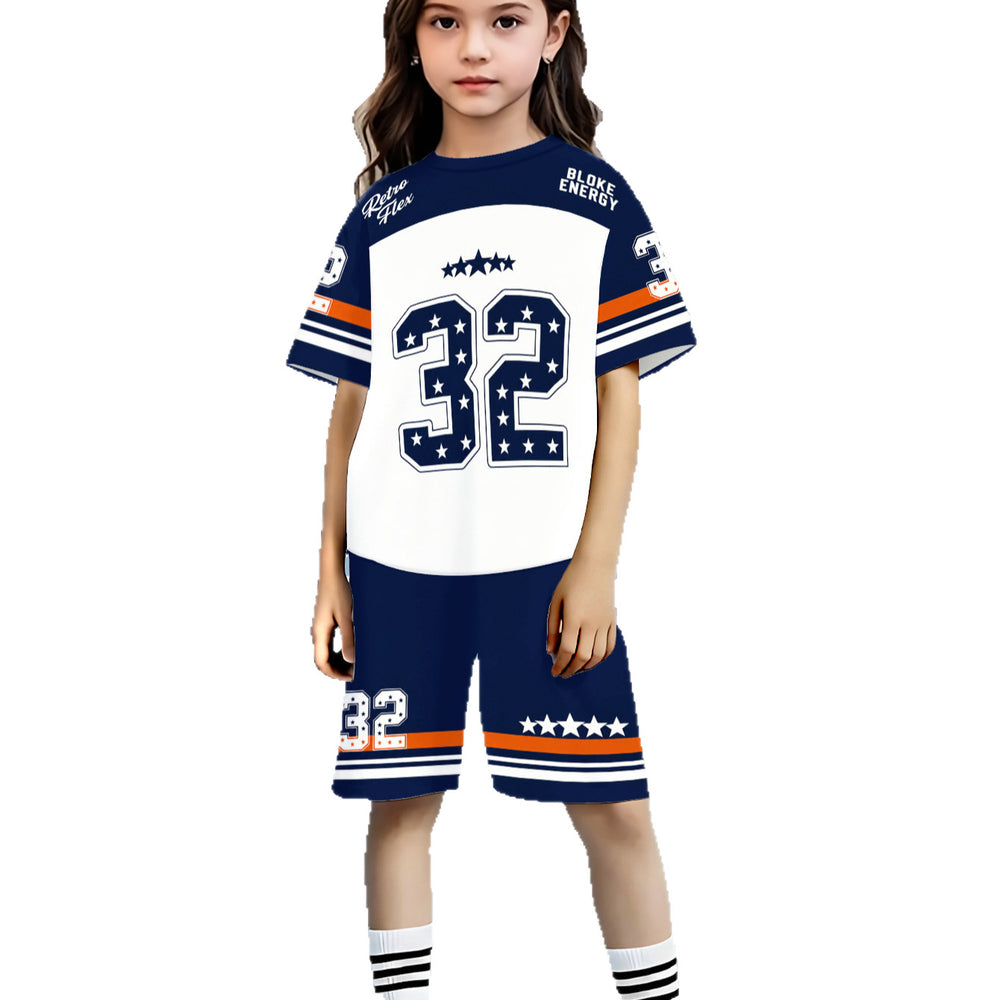 wholesale girls' short-sleeve and shorts sets, fashionable spring, summer, and autumn outfits for girls