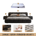 Puff bed + velvet latex mattress + cabinet*2 combination