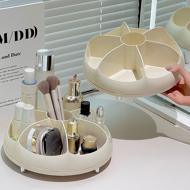 Rotating storage box Multifunctional cosmetics Skin care products Kitchen seasoning storage rack High value household simple style