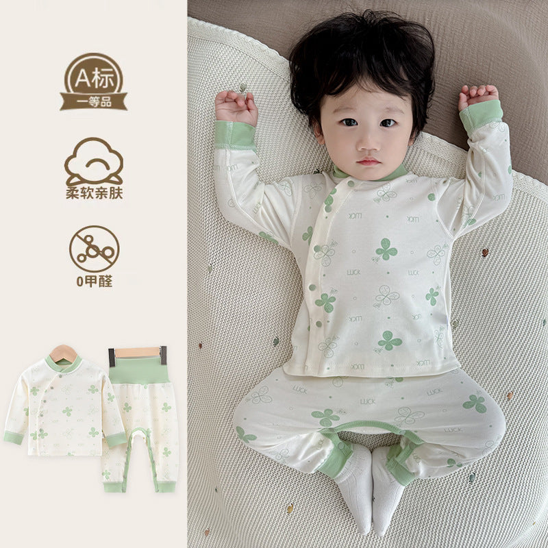 Baby autumn clothes and long pants suit cotton open crotch baby loose pajamas spring & fall clothes kids bottomintimates separates
