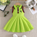 Children's clothing baby girl white sleeveless dress spring summer small horse embroider pattern vest