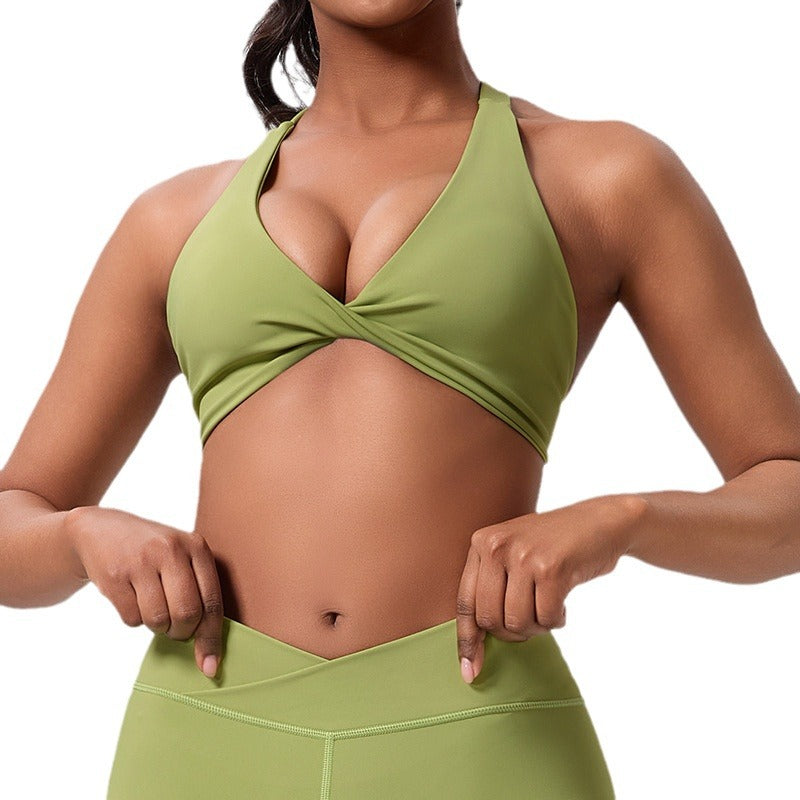 New arrival cross-border tight high waist yoga wear suit silm vest running fitness outdoor sports fitness wear suit