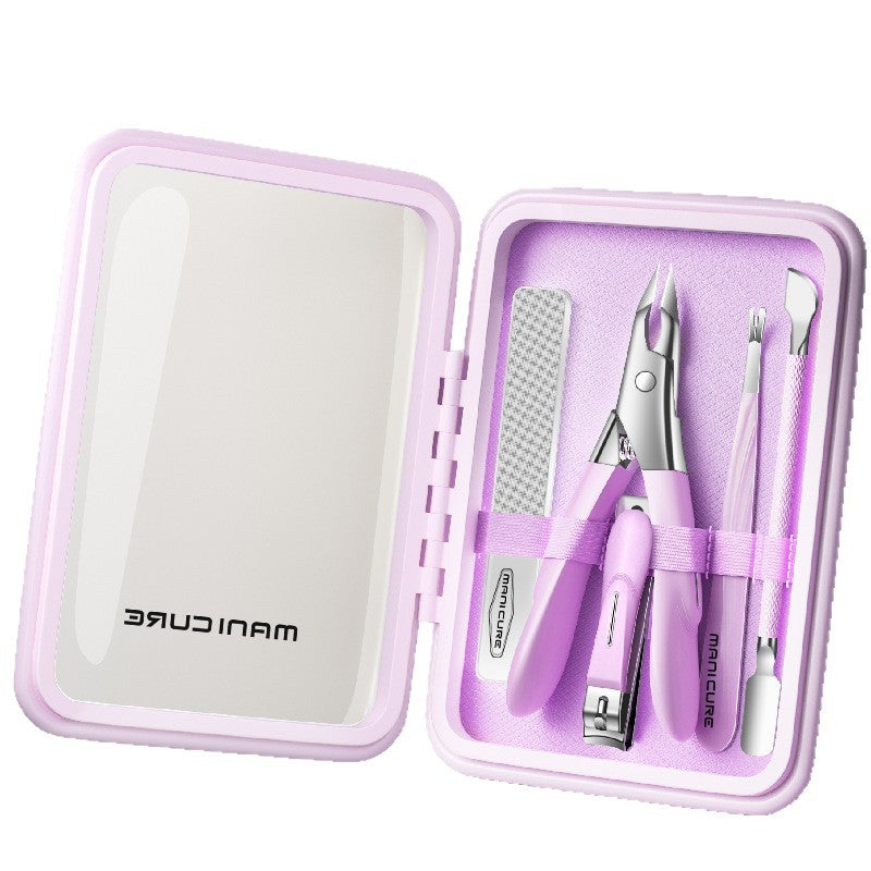 New cuticle nipper manicure set, 5-piece nail clipper kit with precision nippers and single nail clippers tool set