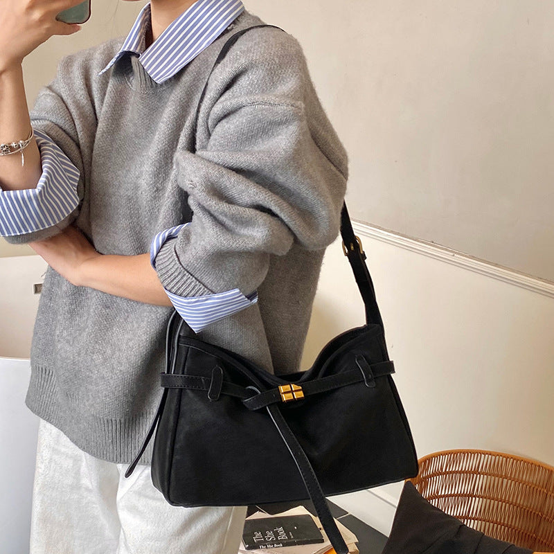 Korean style handbag women's large capacity versatile shoulder bag high-end light luxury 2025 new trendy commuter bag