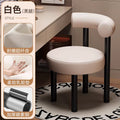 Italian normcore dining chair designer study stainless steel small fat chair fabric restaurant bar chair backrest classyaccessible luxury