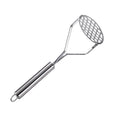 Stainless steel manual grid potato masher - hanging design - perfect for mashed potatoes, sweet potatoes, and baby food - kitchen gadget