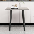 Customizable italian-style square coffee table, minimalist black dining table for small spaces, high-end luxury design, ideal for meetings and conversations