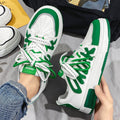 Spring & fall men's shoes 2025new arrivaltrendyeasiest for match hong kong style casual flat shoes youth heightening sports white trendy shoes