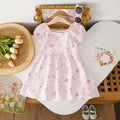 Girls' summer floral dress - trendy and stylish printed princess dress for little girls