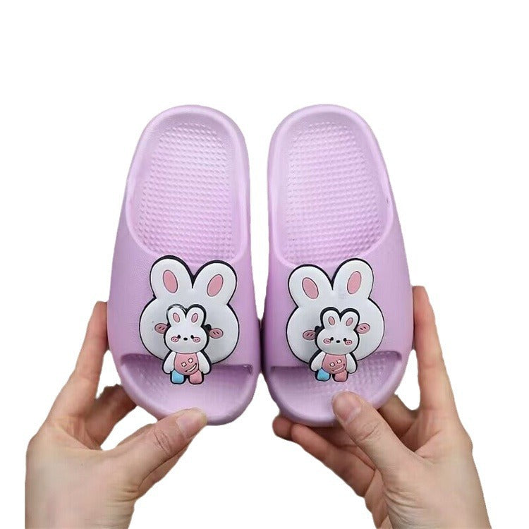 2024 kids' slippers - summer home, girls' cartoon indoor/outdoor, bathroom baby slippers, ages 3-9, cute sandals
