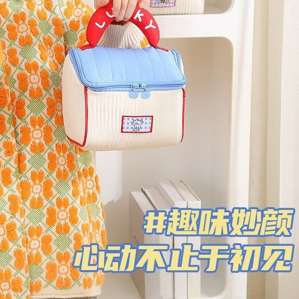 Cosmetic bag large capacity classy cute house bag toiletry bag travel storage portable cosmetics storage bag