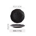 Black 6.7inch shallow plate - silver