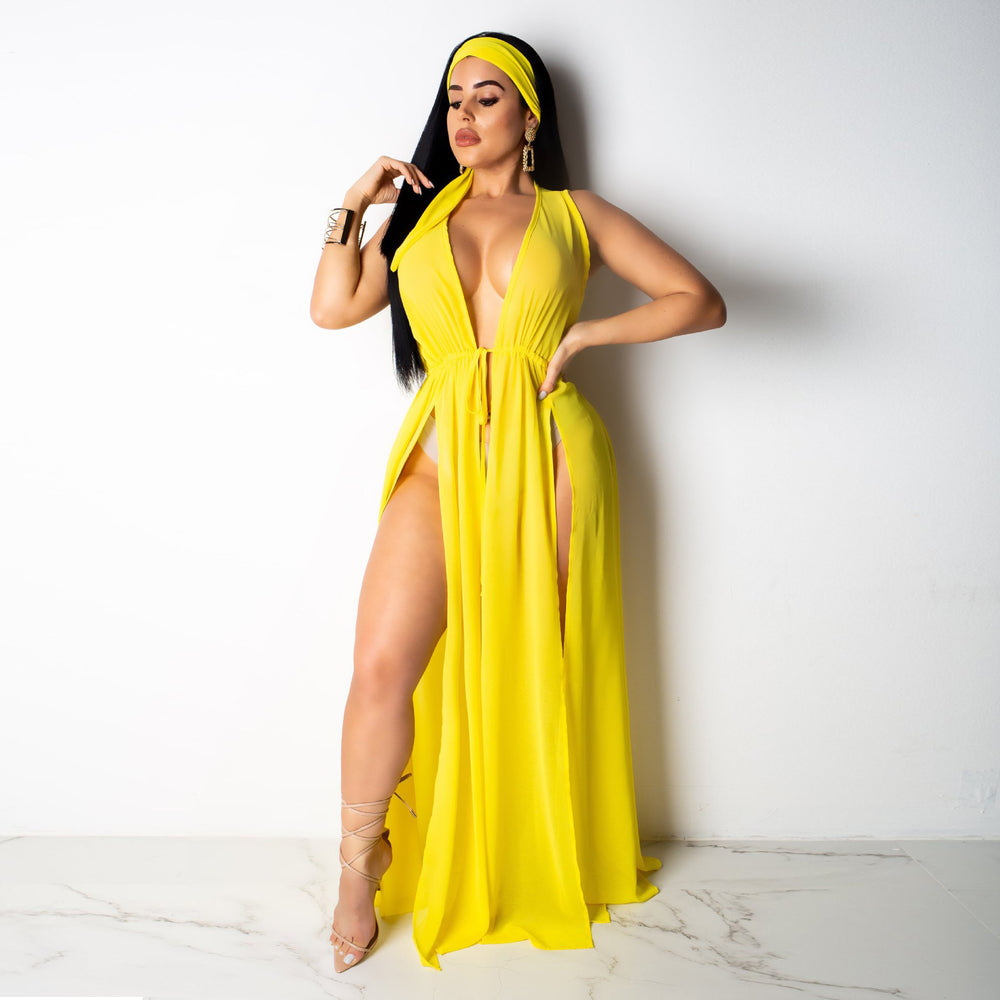 Amazon women's new cardigan chiffon dress longline outerwear cape 2019 hot selling beach dress cover-up