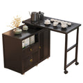 Modern minimalist tea table set - portable, rotating, kung fu tea brewing, all-in-one design for home, small apartments, balcony tea table/tea station