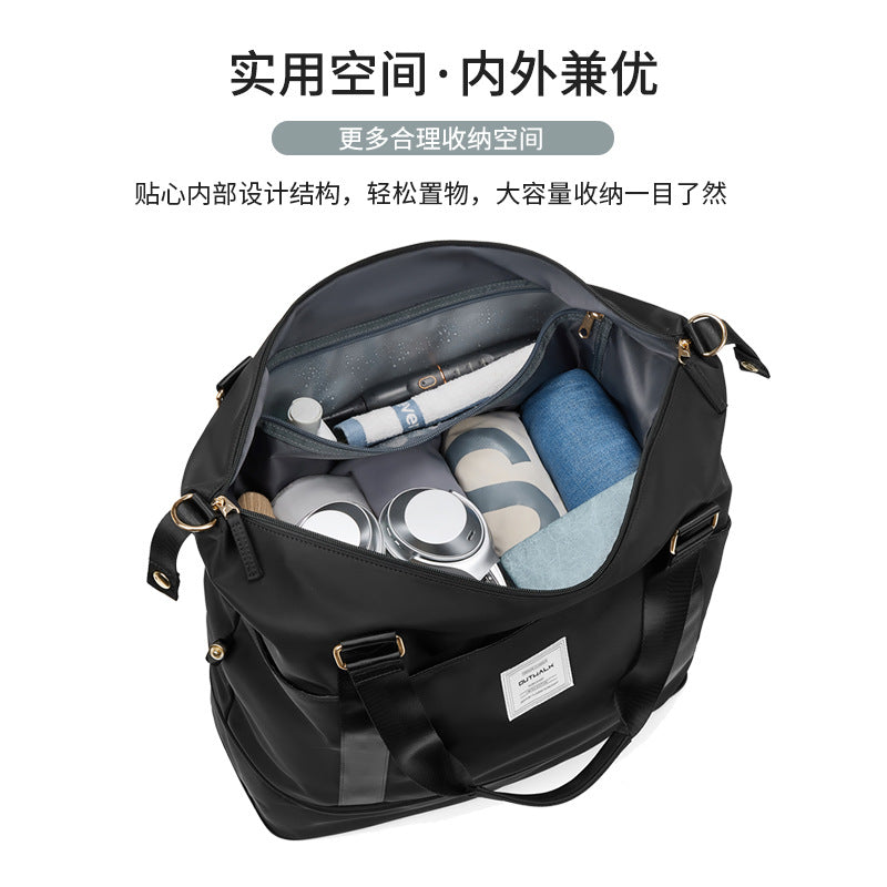 Cross-border women's travel bags, short-distance luggage bags, portable expandable large-capacity storage bags, dry and wet separation storage bags