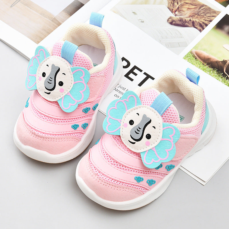 Kids' spring/autumn  collection: girls' breathable soft-soled baby shoes, boys' functional shoes, and first walker shoes