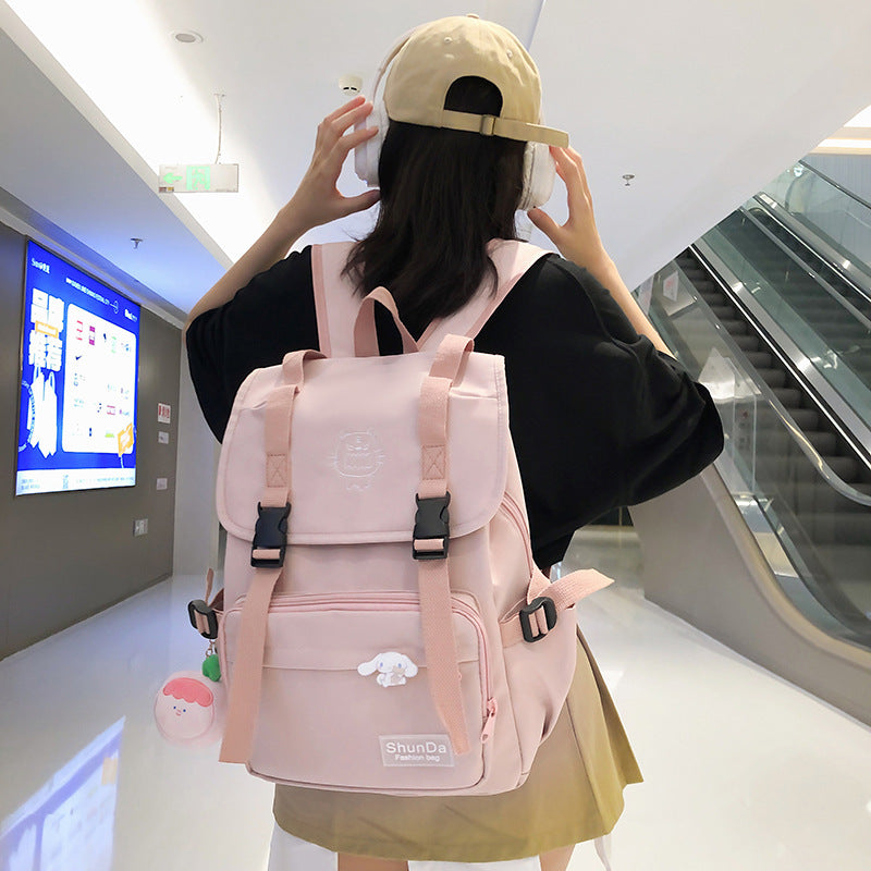 New junior high school fashion backpack, high school students and primary school students, large capacity trend, campus style, backpack wholesale