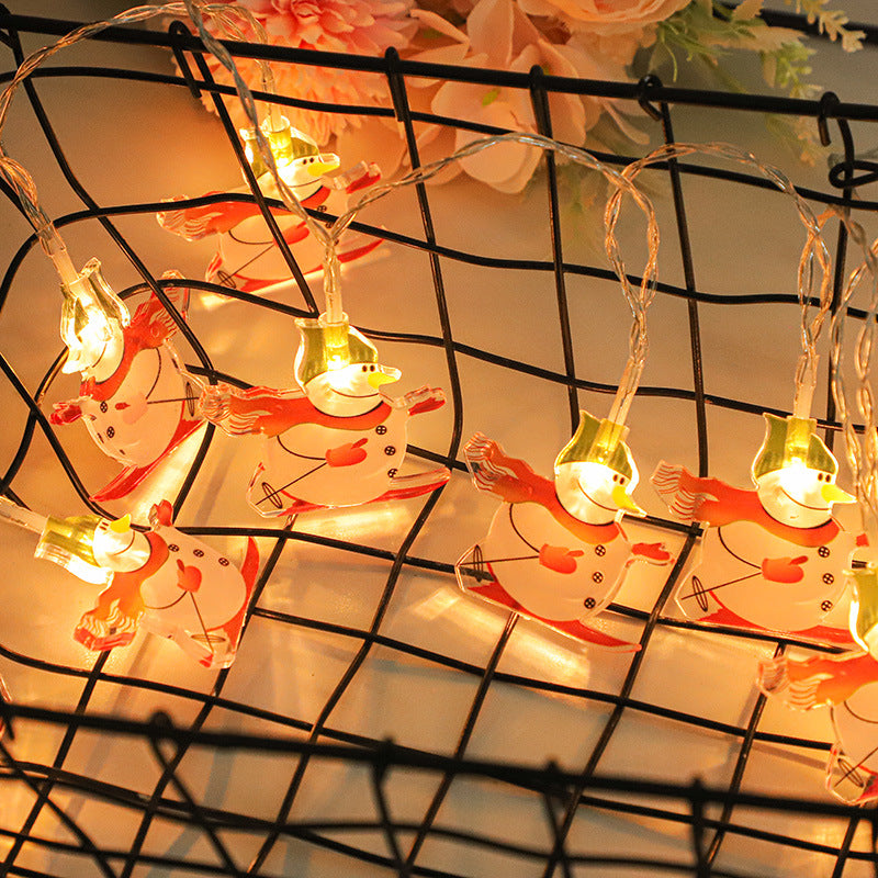 Cross-border new led Christmas light string Santa Claus holiday lights battery box creative Christmas tree decoration light string