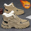 Men's winter fleece-lined thickened warm high-top cotton shoes 2025 new style athletic work safety martin boots