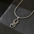 Halloween punk necklace wholesale cross-border hip-hop dark style skull palm pendant niche exaggerated spider jewelry