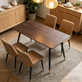 Hot-selling dining table for international trade, modern minimalist restaurant table, rectangular dining table with iron legs