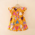 Yellow heart print airplane sleeve top