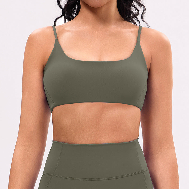 Sports intimates women's beautiful back anti-sagging yoga outwear breast pad high outdoor running bra fitness yoga tops
