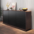 Solid wood sideboard - minimalist tea cabinet for living room, nordic kitchen storage cabinet, entryway console table, storage cabinet