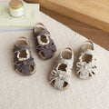 Custom girls' birkenstock sandals - new summer collection: kids' bow-tie floral princess sandals, open-toe beach shoes for toddlers and young children