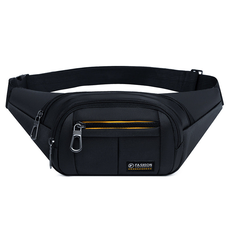 Cross-border men's fanny pack, construction site work, portable mobile phone bag, outdoor sports breast bag, trendy versatile shoulder messenger bag