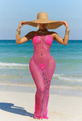 e-commerce european and american women's clothing sexy cup thong cut out naked back halter three-piece beach long skirt suit