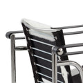 Lc1 bauhaus-inspired mid-century modern designer accent chair - minimalist stainless steel single sofa for small spaces