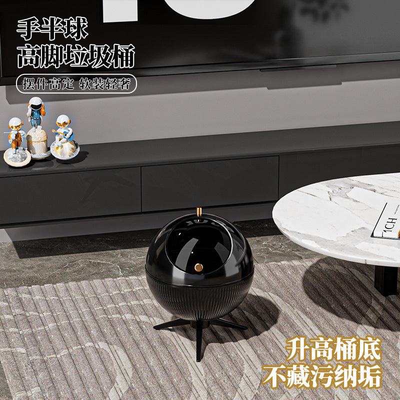 Trash can living room high-end for home bedroom kitchen high-leg storage bucket large-capacity storage rack no-bending garbage rack