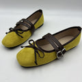 Export autumnew arrival square toe one-piece buckle flat heel shoes cross-border large size bows women's single shoes wholesale