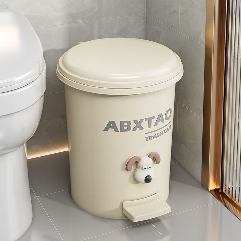 Trash can with lid, living room, home, toilet, kitchen, bathroom, large capacity, good-looking toilet storage bucket