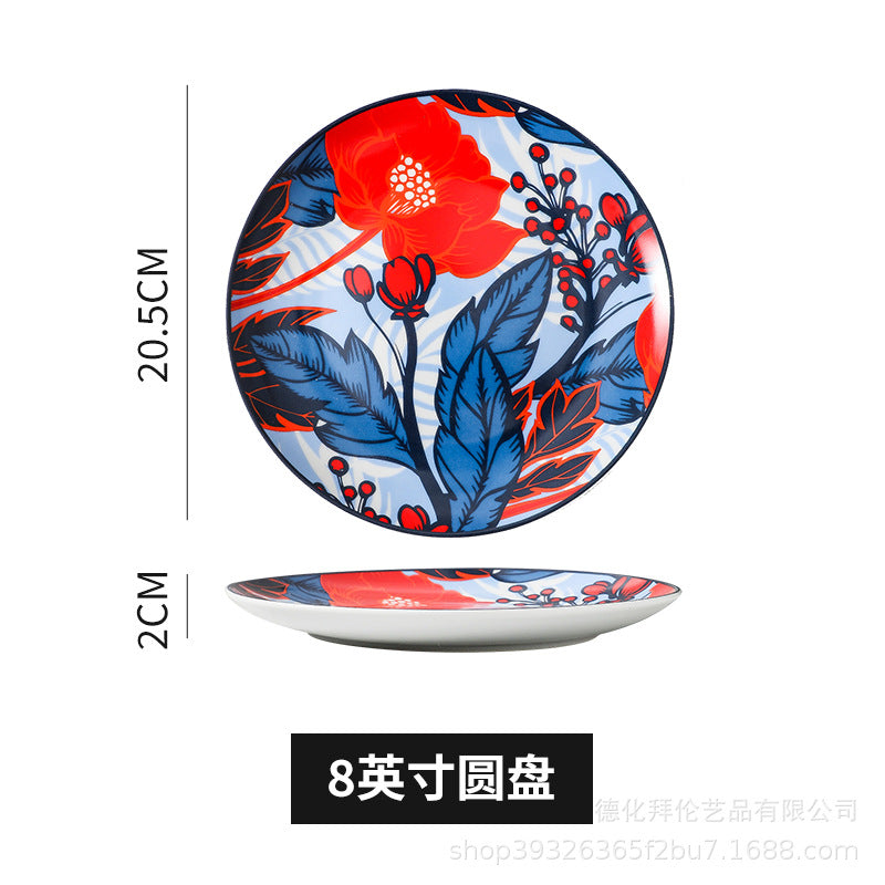 Nordic art ceramic dessert plate - three-tiered skewer plate for fruit and pastries - wholesale feature plates for hotels and restaurants
