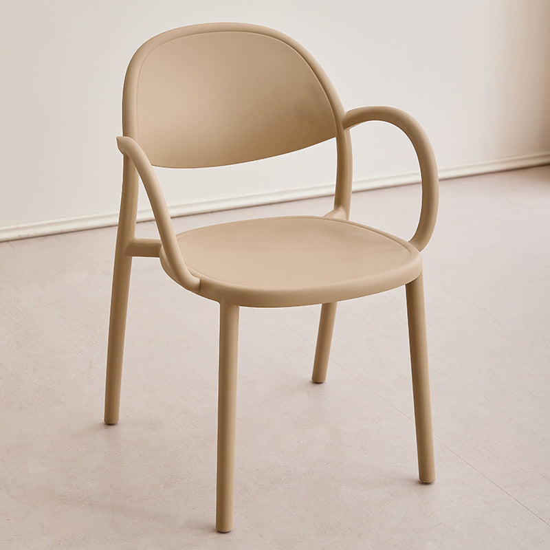 Scandinavianthickened plastic chairfor home negotiation dining chair dining table stool plastic backrest armrest table chair high backrest