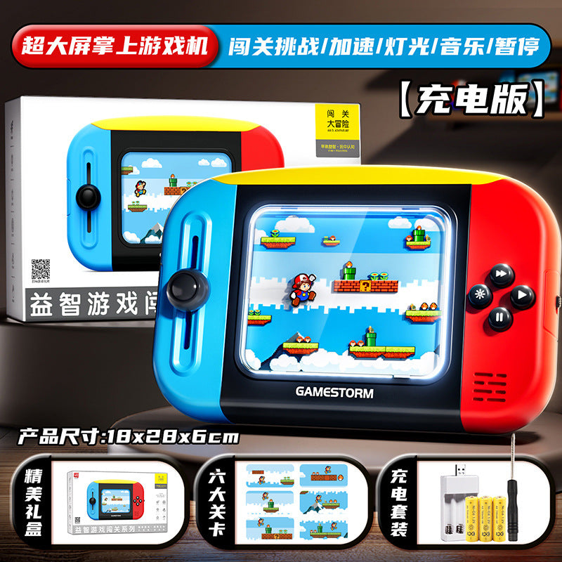 Handheld game console - classic arcade, nostalgic retro, electronic mary, mini puzzle toy for kids, eye protection toy for boys and girls