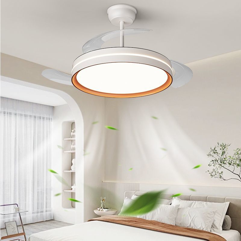 Zhongshan Lighting Ceiling Fan Light Bedroom Ceiling Fan Light Household Living Room Full Spectrum Dining Room Invisible Electric Fan Ceiling Fan