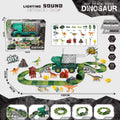 hot-selling electric dinosaur track car diy versatile assembly building educational roller coaster tunnel toy wholesale
