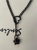 Love + five-pointed star black 8mm63cm