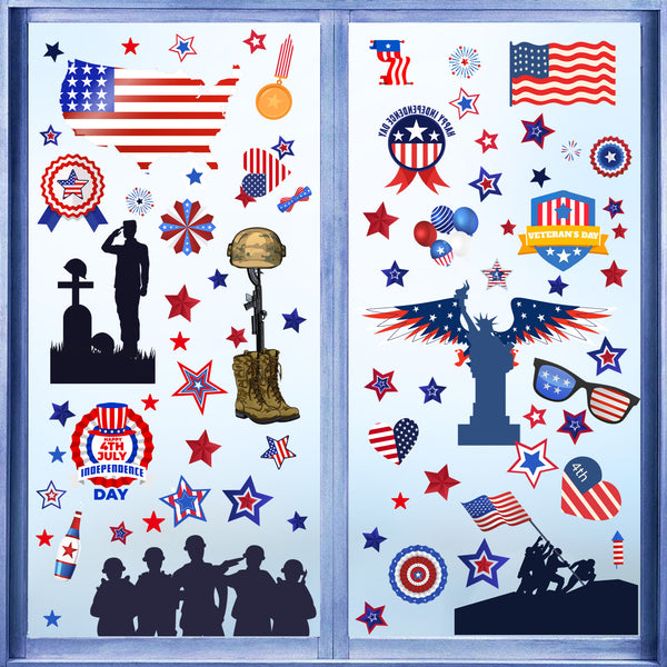 popular Independence Day stickers   decorative wall stickers American holiday decoration wall door and window stickers