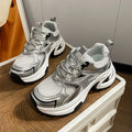 Best selling silver dad shoes women 2026 summer new arrivaleasiest for matchpetites heightened thick solecasual breathable sports shoes