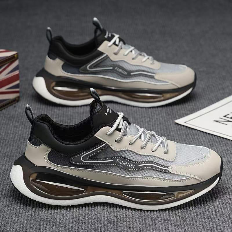 Men's winter versatile casual running shoes - lightweight air cushion shock absorption non-slip soft sole sneakers for teens and students