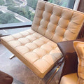Barcelona single sofa chair italian retro casual chair italian casual lazy stainless steel leather sofa chair