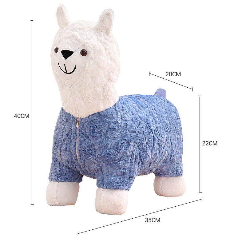 Alpaca seat Living room shoe changing stool Children's sofa Leisure chair Sitting stool Cartoon birthday Simple modern animal stool
