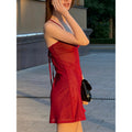 Amazon women's clothing  summer new arrival: solid color v-neck slim-fit street style sexy backless cami bodycon dress