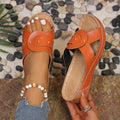Southeast asia export new arrival wedge hollow one-piece slippers women's cross-border open toe rivets lightweight thick sole beach sandals