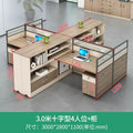 Walnut color 3.1m shaped four-person seat + cabinet (including delivery)